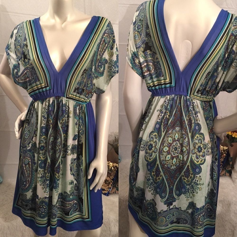 Gorgeous Double V Paisley Dress!‎